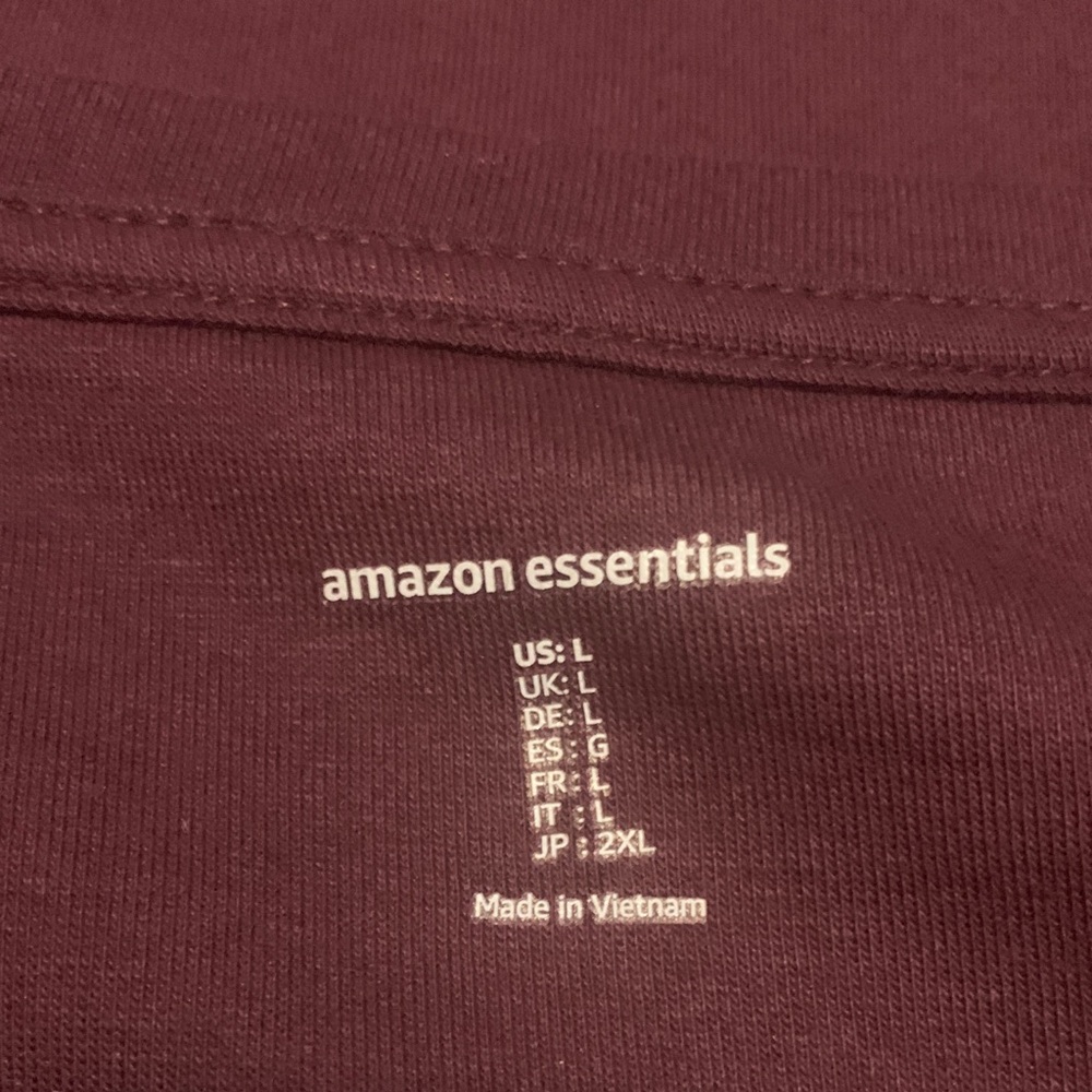Amazon Essentials Burgundy Tee